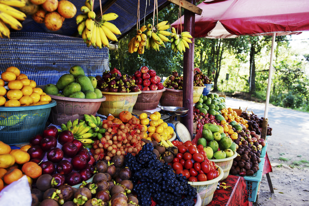 fresh fruit stand