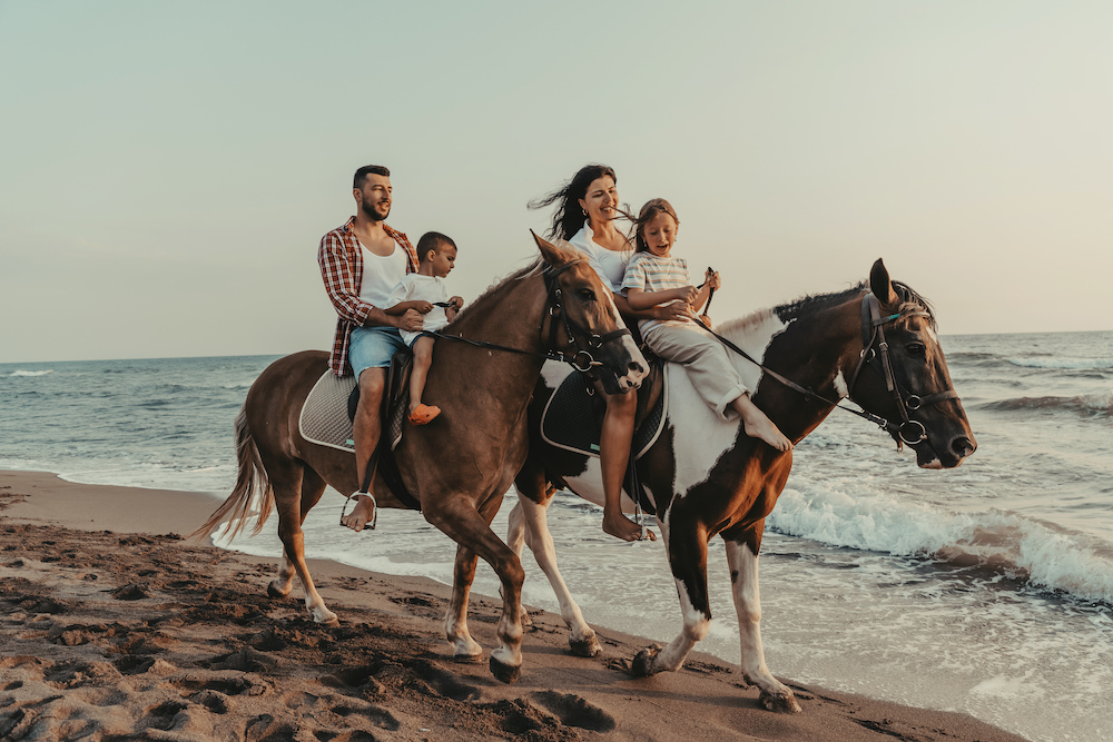 horseback riding on beach