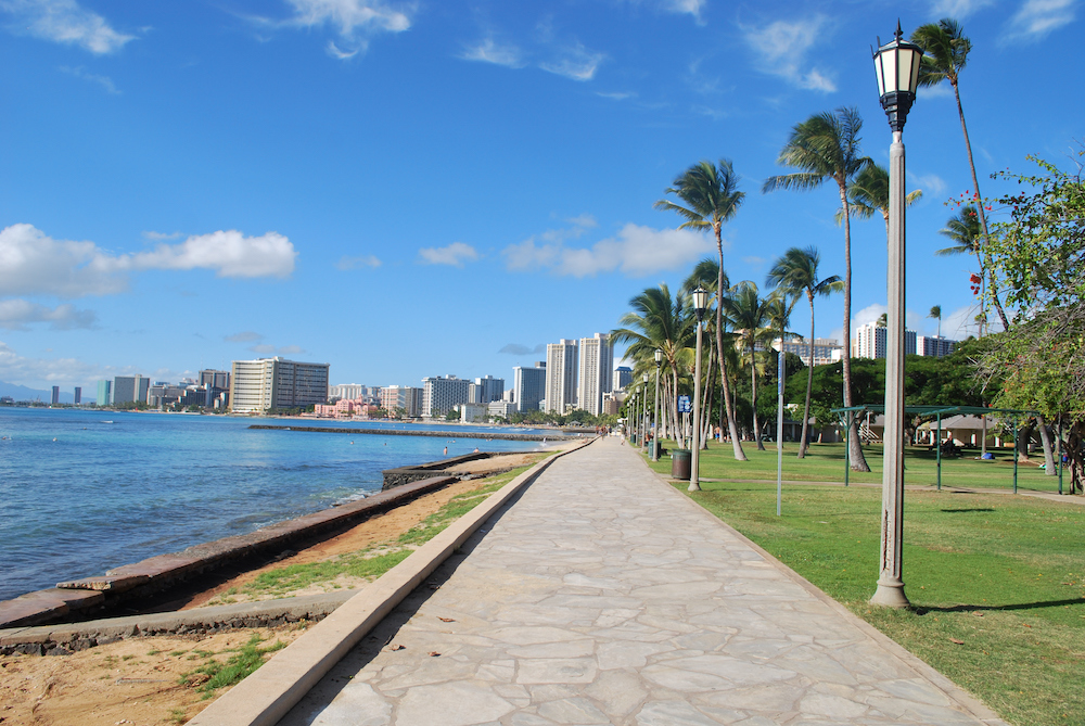 Queen Kapiolani Park in Oahu, Hawaii