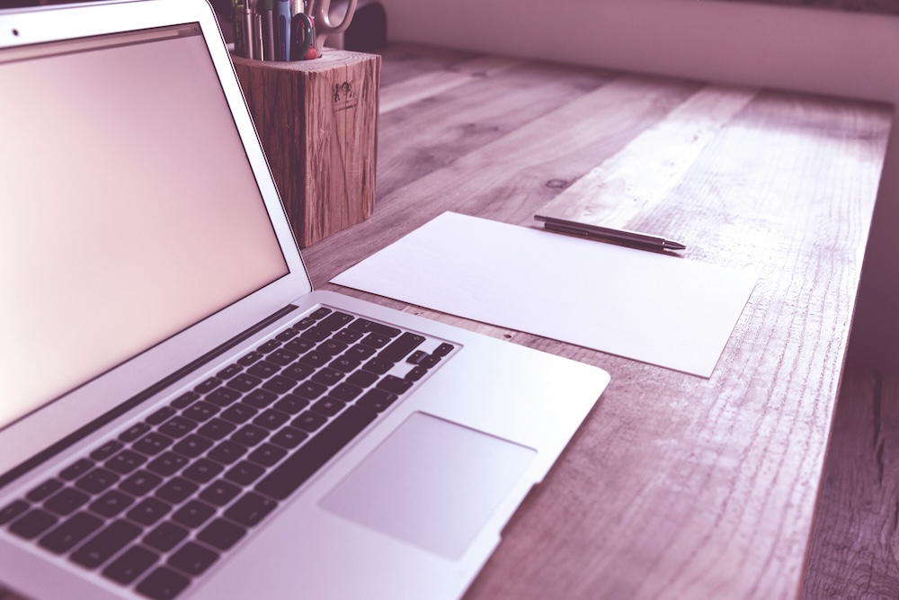 laptop on desk